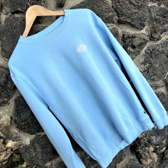 Dickies Mens Light Blue Sweatshirt Crew Neck Large - Picture 4 of 11